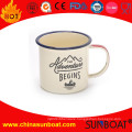 Self-Designed Logo Printing Letter+Number Enamel Travelling Mug/Camping Mug